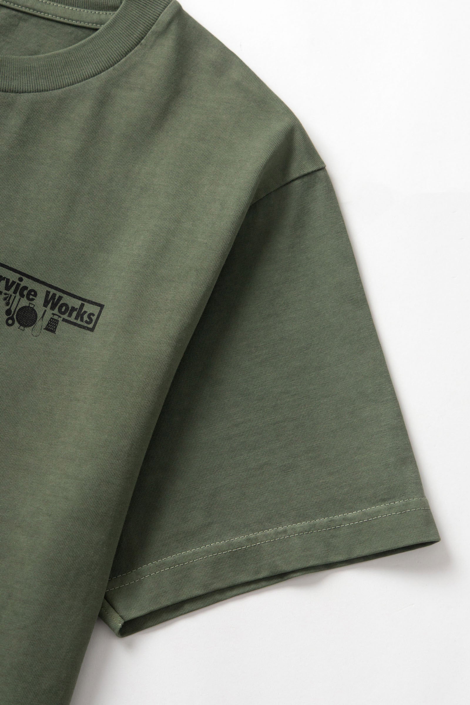 Service Works Pigment Dyed Trademark Tee - Olive