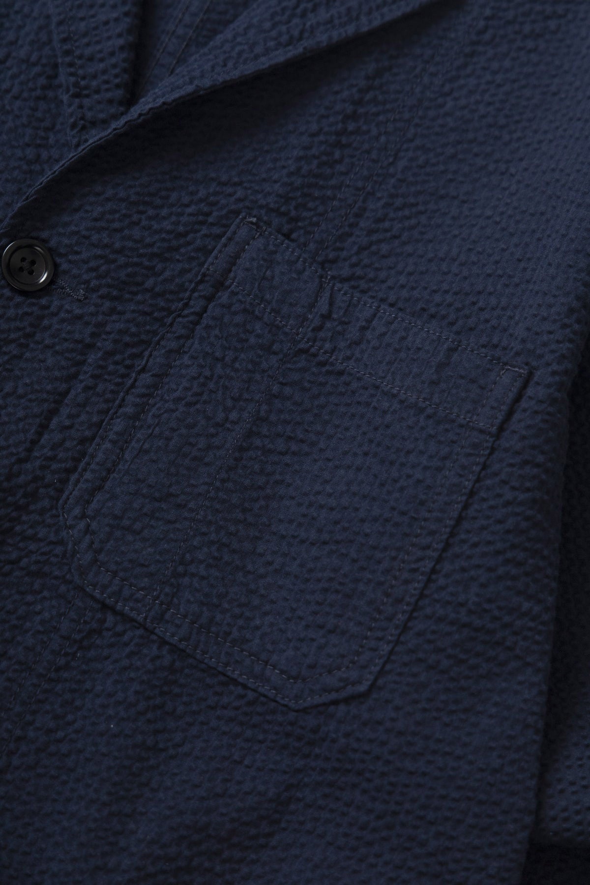 Service Works Seersucker Server Suit Jacket - Dark Navy