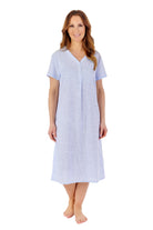 Slenderella Striped 42 Inch Nightdress - Blue