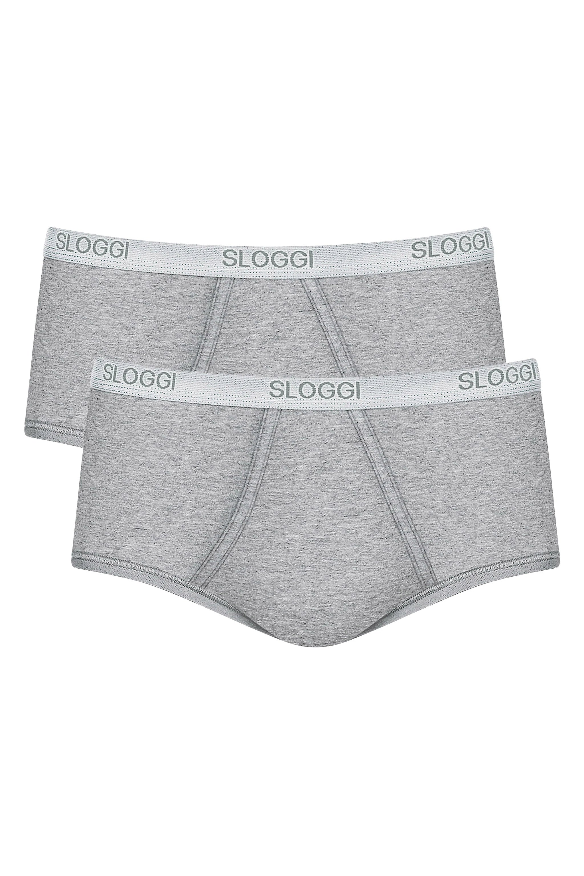 Sloggi Mens Basic Maxi Briefs - 2 Pack - Grey