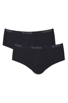 Sloggi Mens Basic Midi Briefs - 2 Pack - Black
