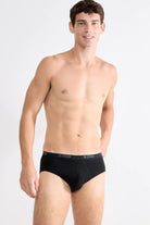 Sloggi Mens Basic Midi Briefs - 2 Pack - Black