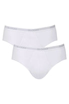 Sloggi Mens Basic Midi Briefs - 2 Pack - White