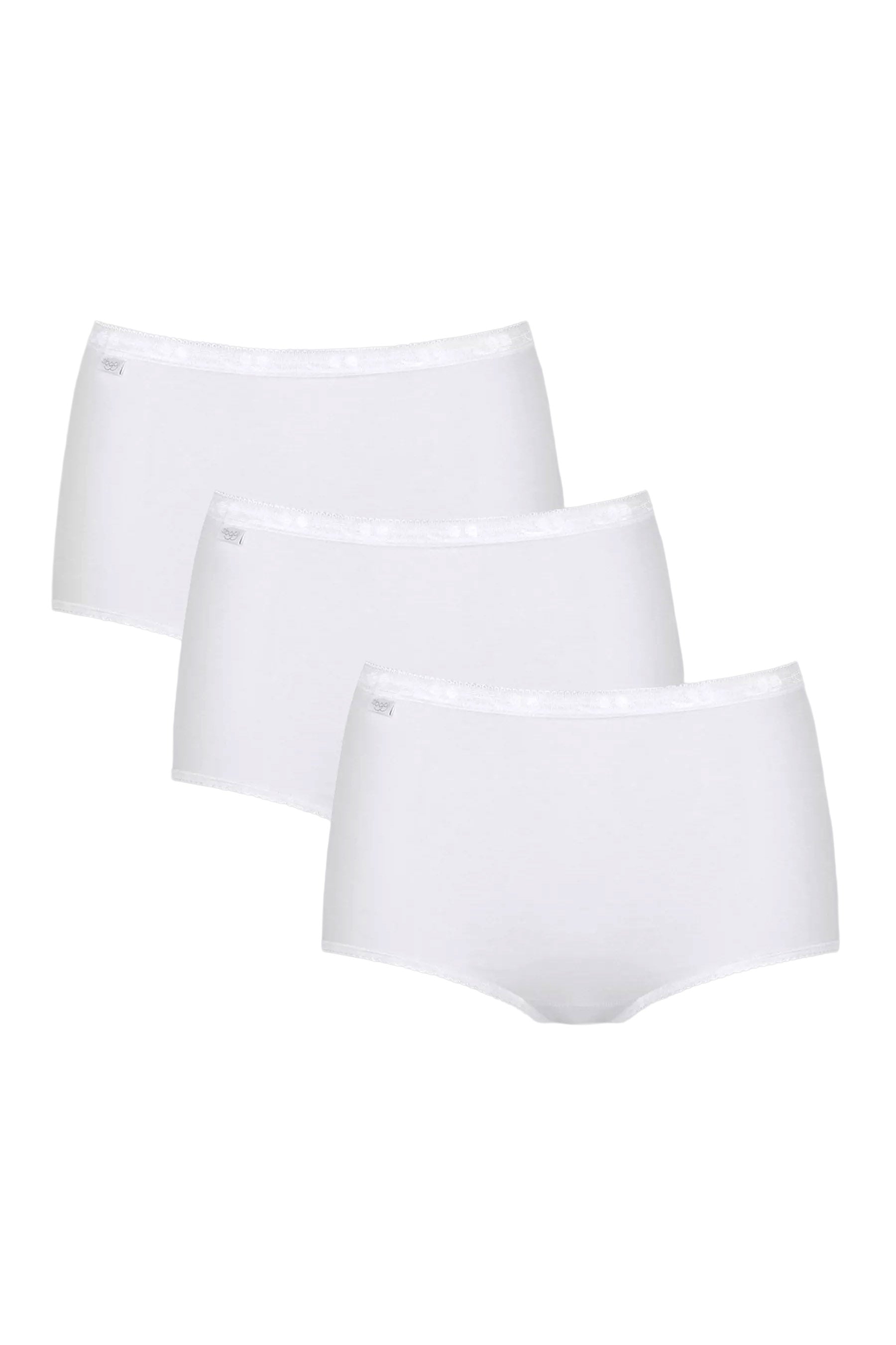 Sloggi Womens Basic Maxi Brief 3 Pack - White