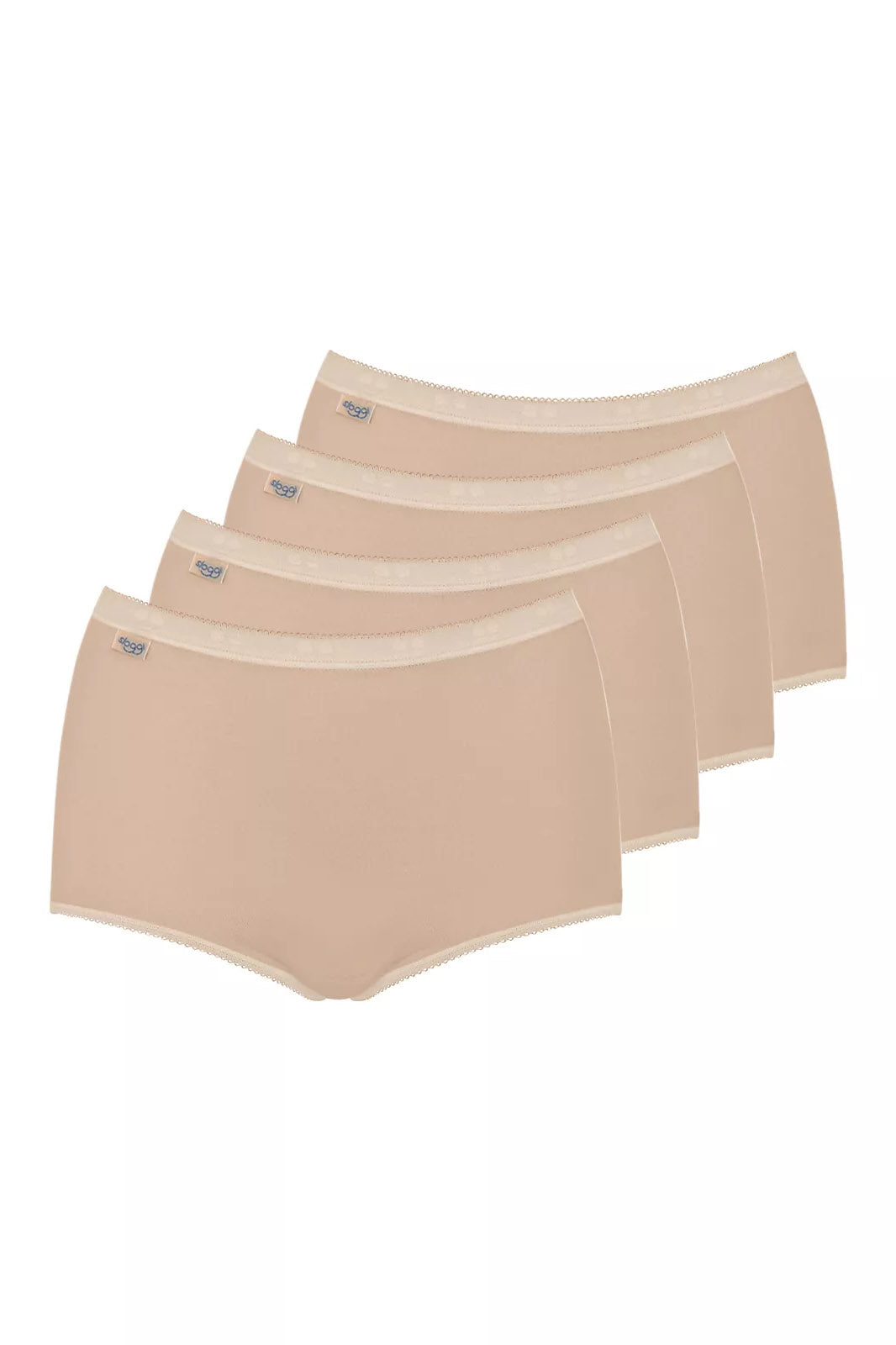 Sloggi Womens Basic Maxi Brief 4 Pack - Skin