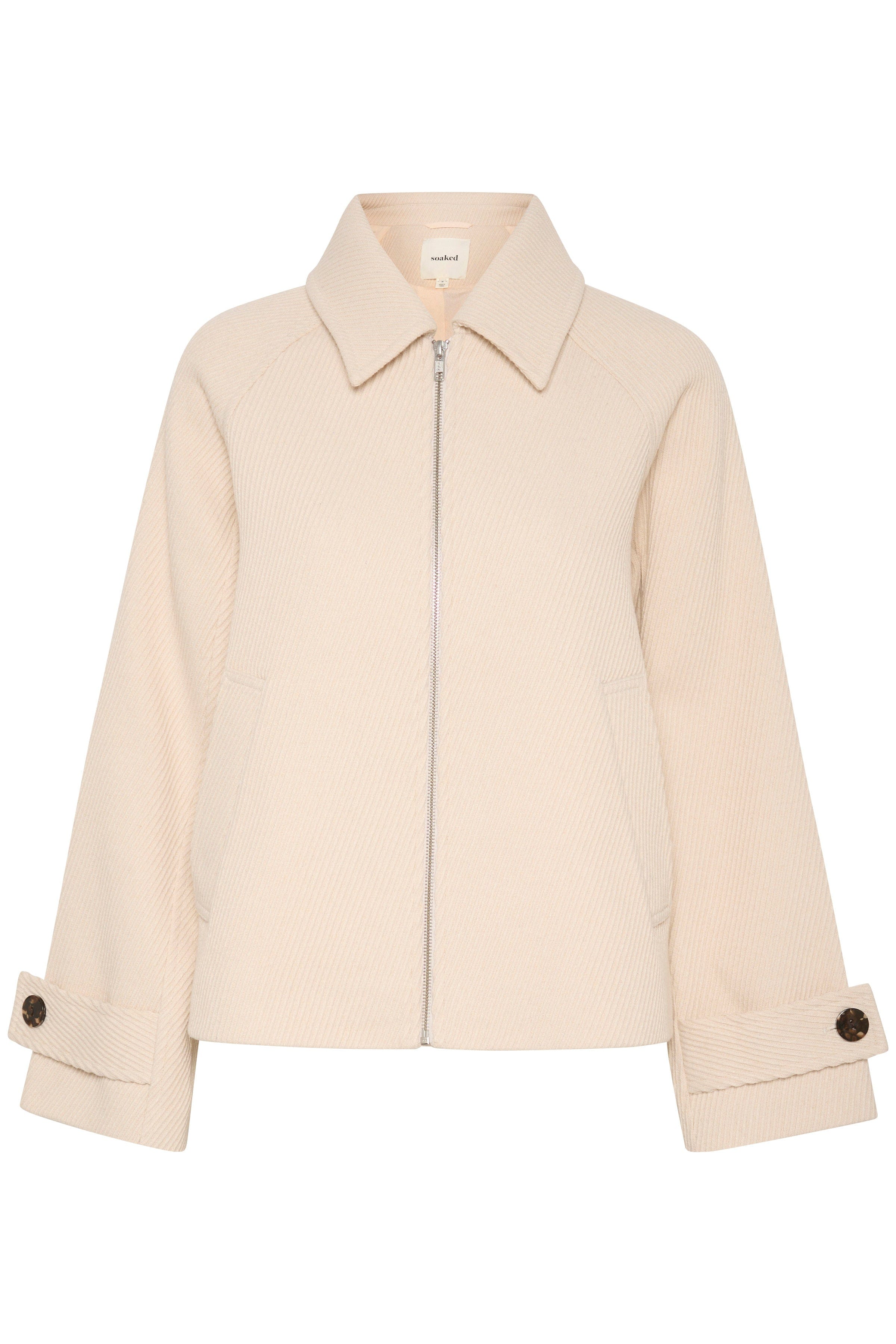 Soaked in Luxury Akeleje Ilvy Corduroy Jacket - Oatmeal