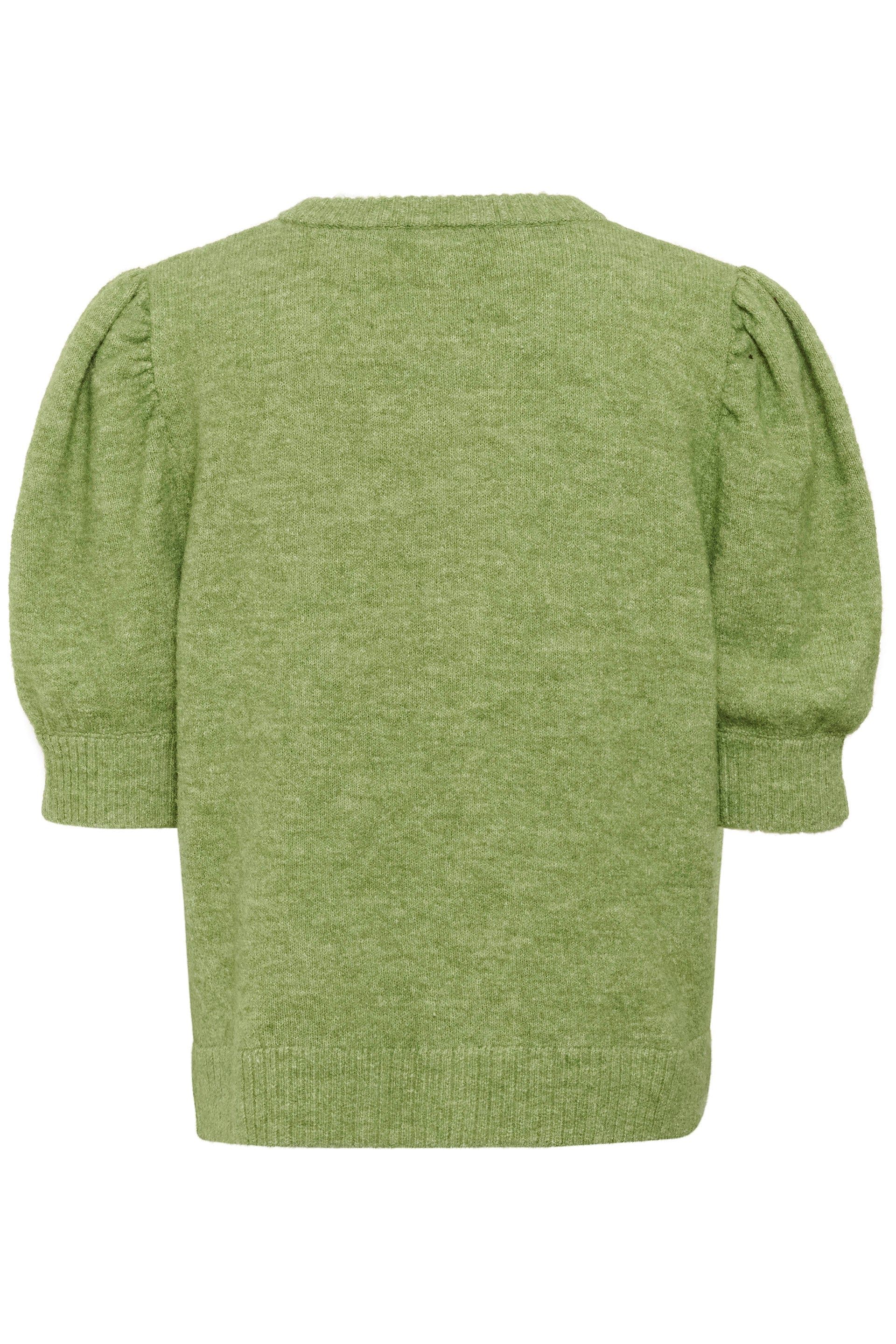 Soaked in Luxury Amani Short Sleeve Cardigan - Smoke Green Melange