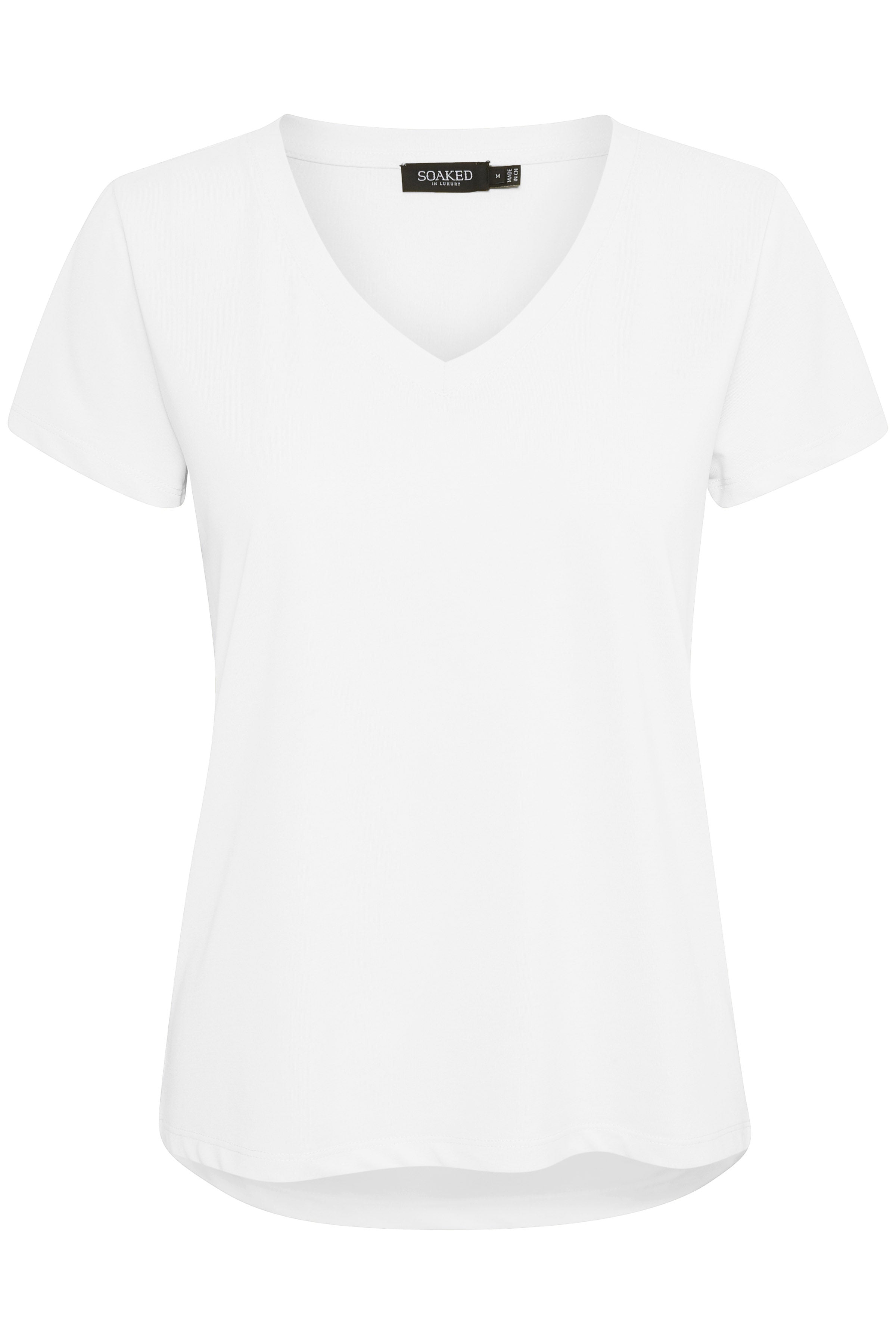 Soaked in Luxury Columbine Modal Blend V-Neck T-Shirt - Broken White