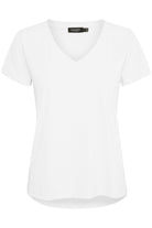 Soaked in Luxury Columbine Modal Blend V-Neck T-Shirt - Broken White