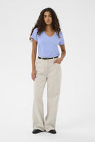 Soaked in Luxury Columbine Modal Blend V-Neck T-Shirt - Hydrangea