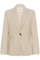 Soaked in Luxury Corinne Short Blazer - Oatmeal