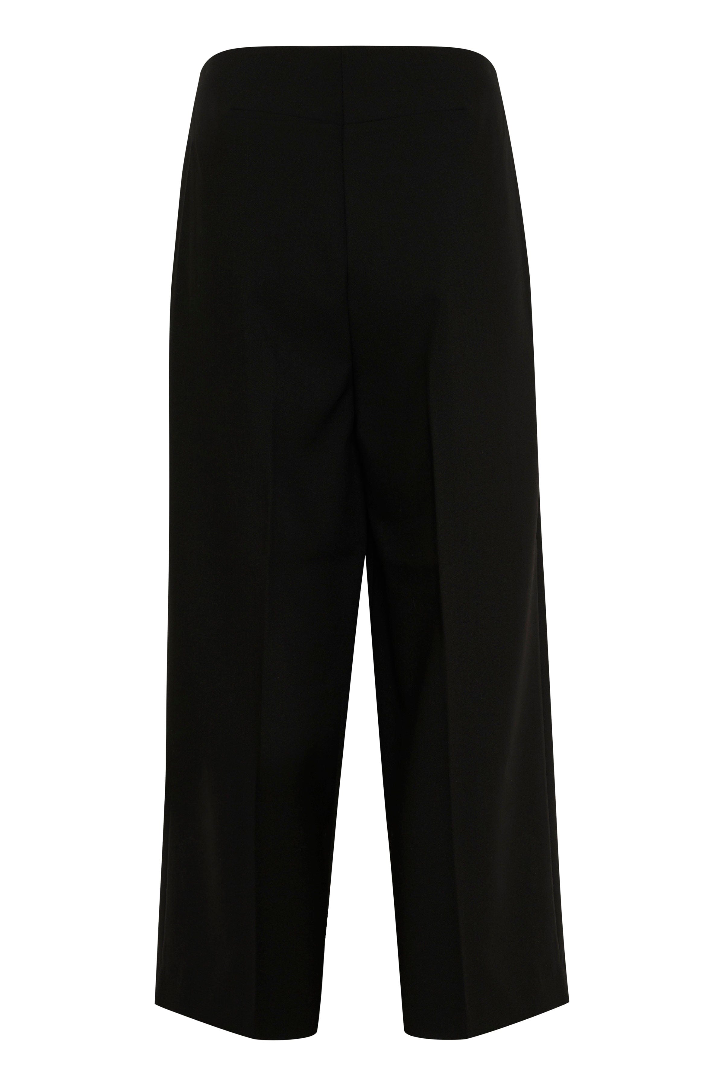 Soaked in Luxury Corinne Wide Cropped Trousers - Black