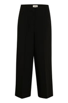 Soaked in Luxury Corinne Wide Cropped Trousers - Black