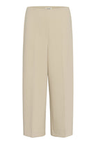 Soaked in Luxury Corinne Wide Cropped Trousers - Oatmeal