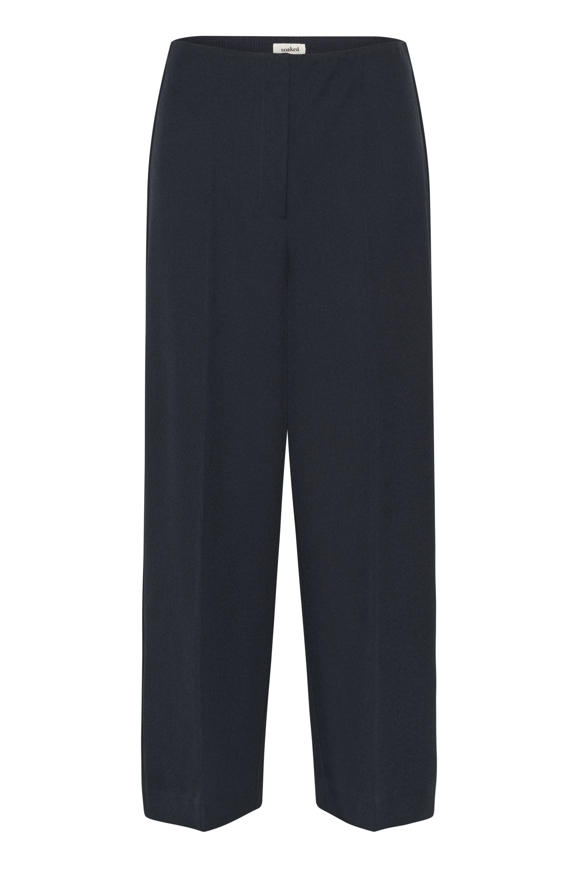 Soaked in Luxury Corinne Wide Cropped Trousers - Salute Melange