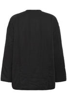 Soaked in Luxury Elira Quilted Collarless Jacket - Washed Down Black