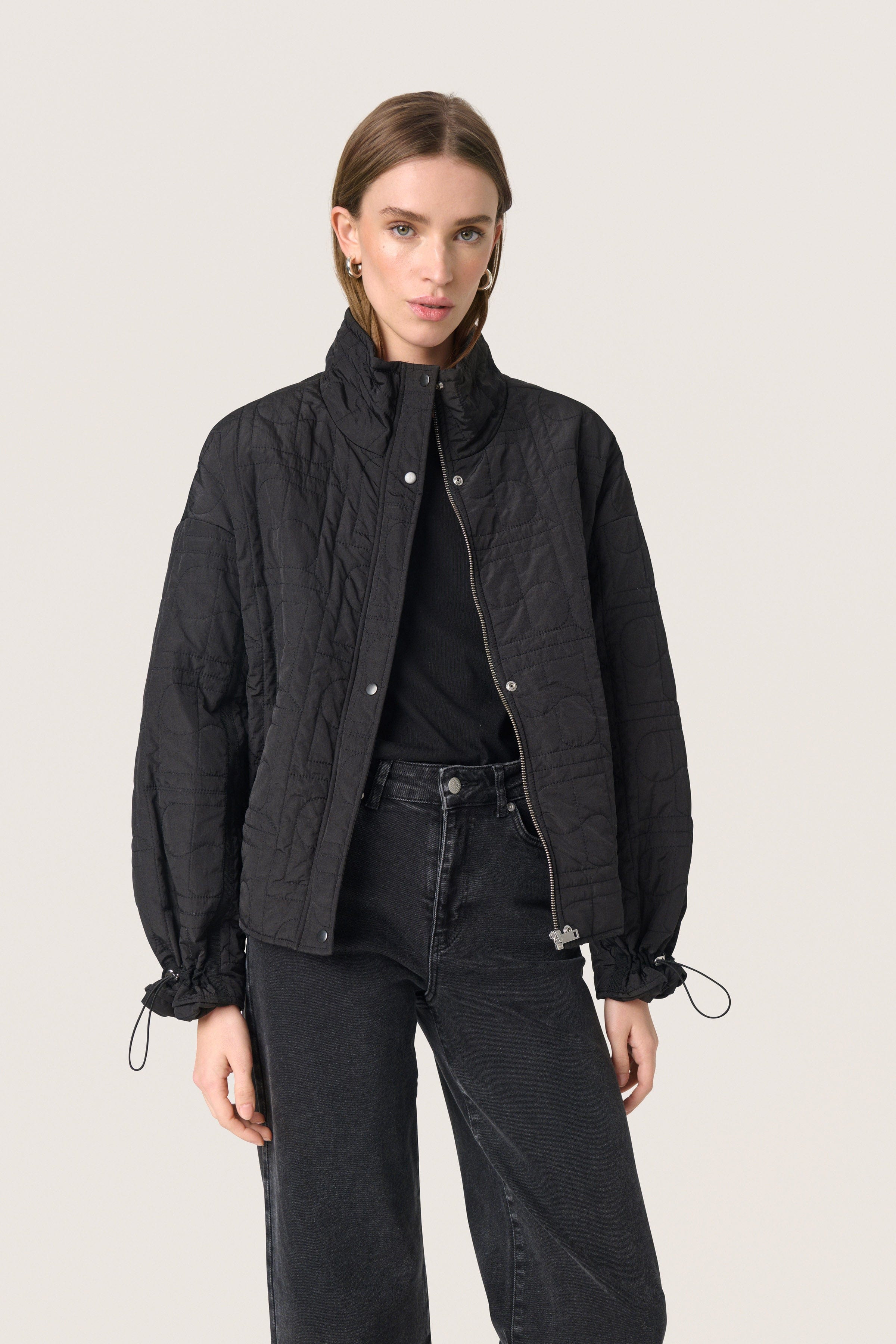 Soaked in Luxury Jackline Quilted Short Jacket - Black