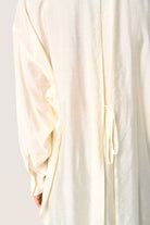 Soaked in Luxury Leodora Back Tie Long Shirt - Whisper White