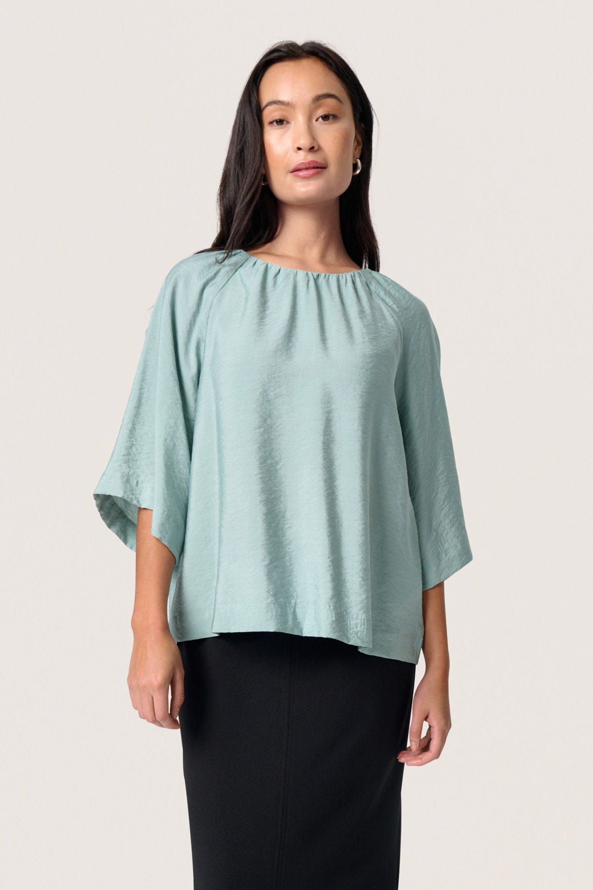 Soaked in Luxury Leodora Top - Silver Blue