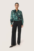 Soaked in Luxury Miria Printed Shirt - Rain Forest Splash Print