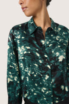 Soaked in Luxury Miria Printed Shirt - Rain Forest Splash Print