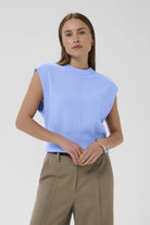 Soaked in Luxury Nerea Knitted Sleeveless Jumper - Hydrangea