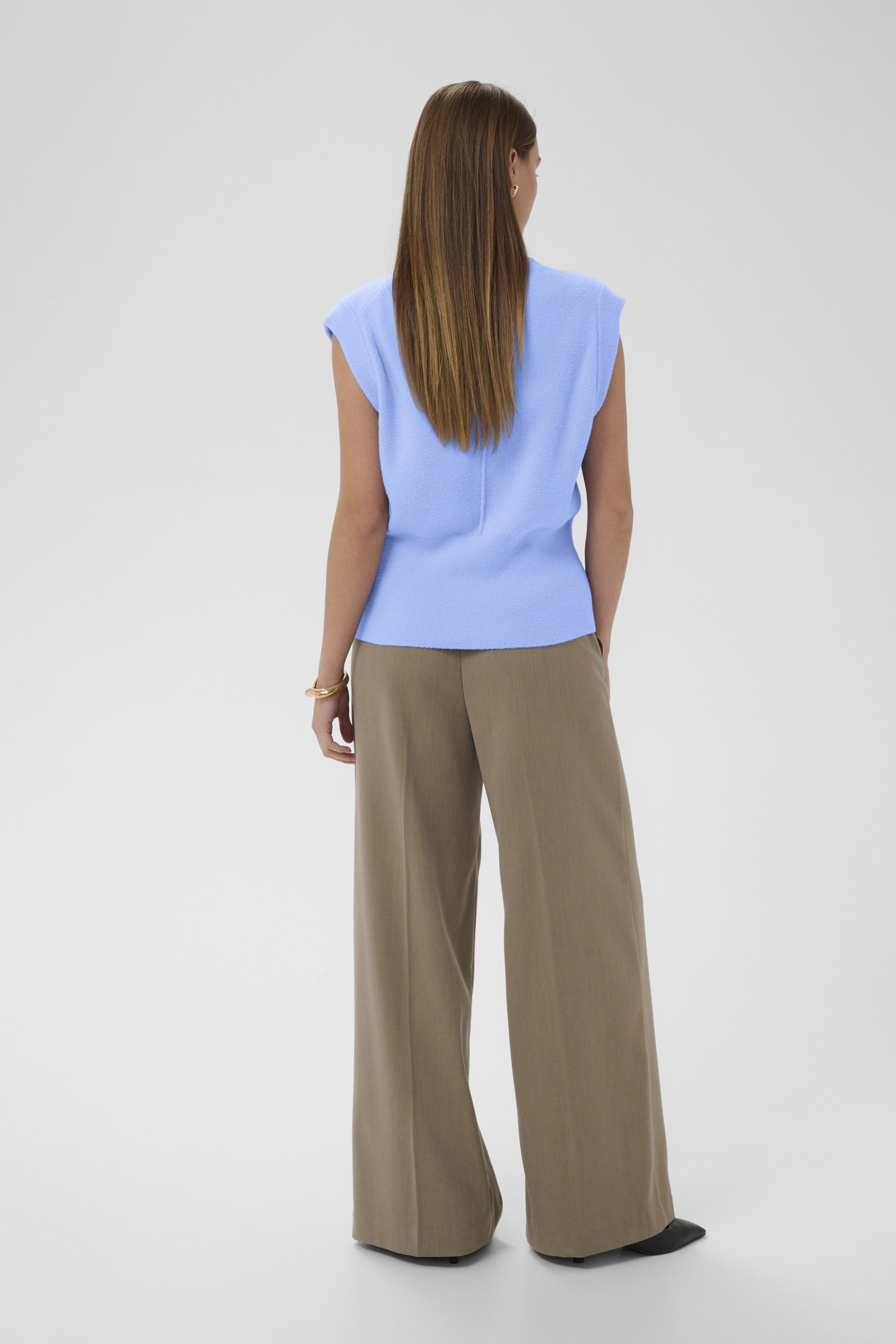 Soaked in Luxury Nerea Knitted Sleeveless Jumper - Hydrangea