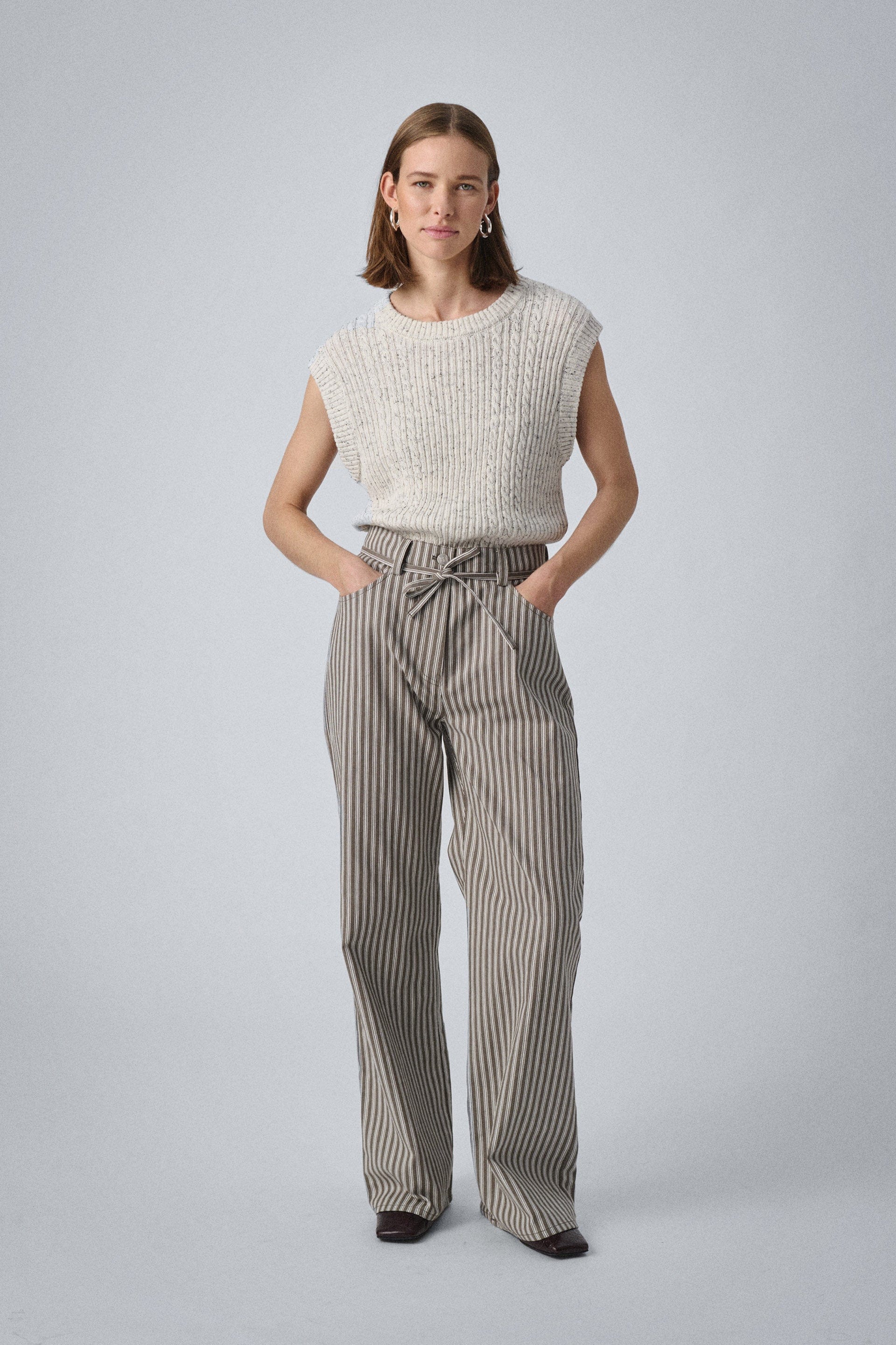 Soaked in Luxury Nymphadora Knitted Sleeveless Jumper - Broken White