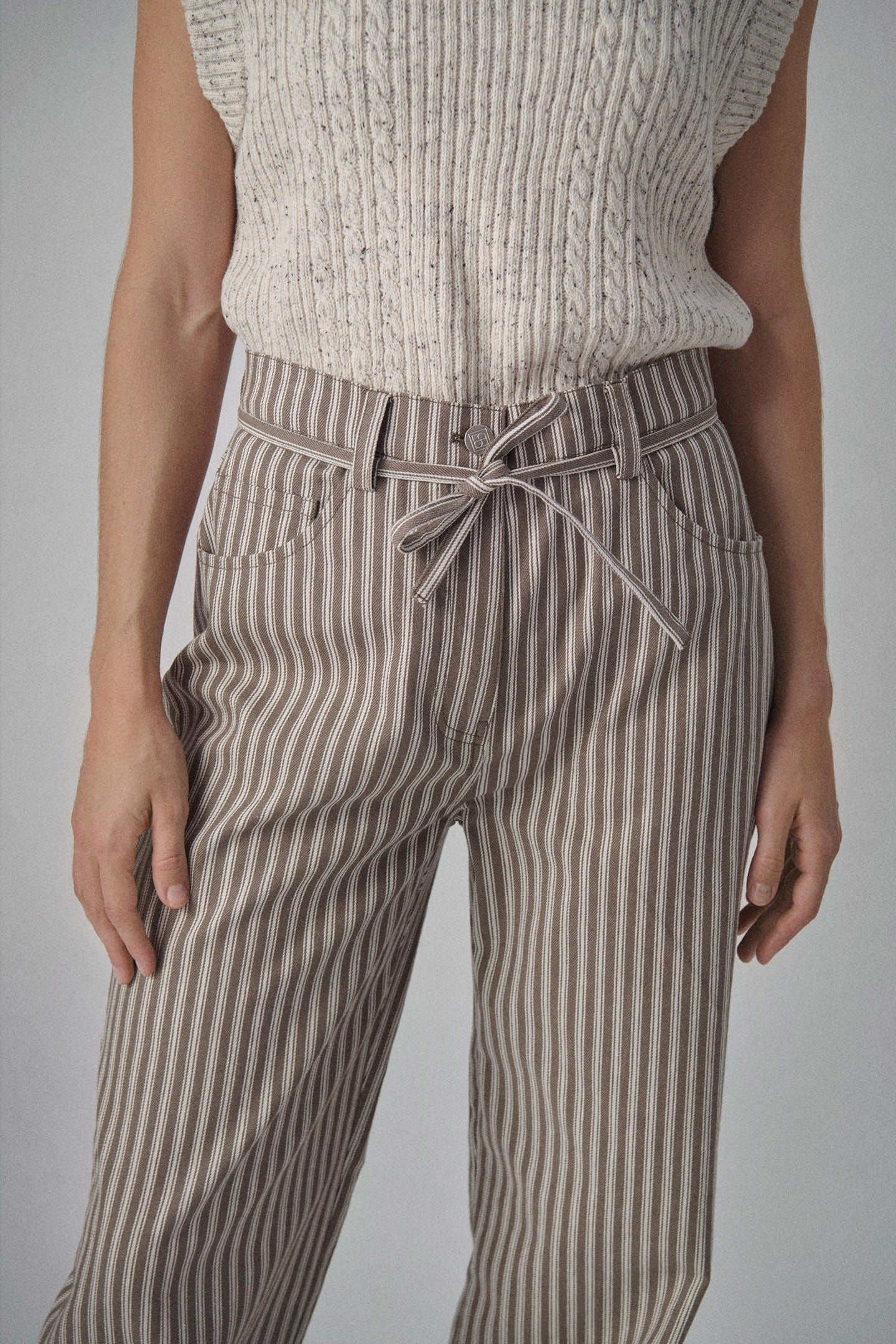 Soaked in Luxury Nymphadora Knitted Sleeveless Jumper - Broken White