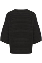 Soaked in Luxury Rava Pointelle Knit Short Sleeve Jumper - Black