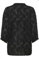 Soaked in Luxury Raye Amily Textured Blouse - Black