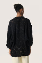 Soaked in Luxury Raye Amily Textured Blouse - Black