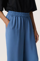 Soaked in Luxury Shirley Wide Leg Trousers - Bijou Blue