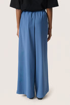 Soaked in Luxury Shirley Wide Leg Trousers - Bijou Blue
