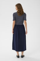 Soaked in Luxury Simone Striped Midi Dress - India Ink