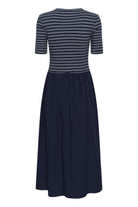 Soaked in Luxury Simone Striped Midi Dress - India Ink