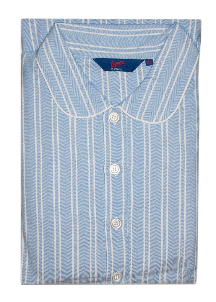 Somax Blue Stripe Brushed Cotton Nightshirt