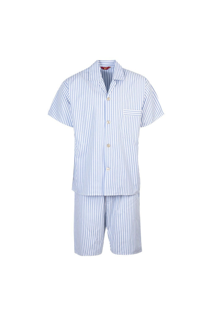 Somax Blue/White Stripe Short Sleeve Pyjamas
