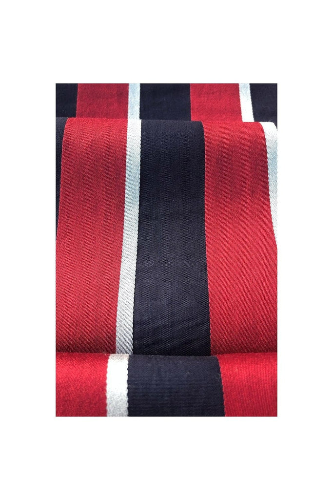 Somax Luxury Cotton Regimental Stripe Pyjamas - Red