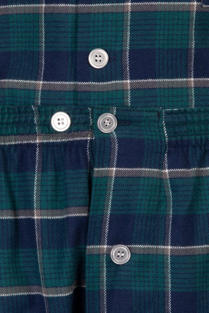 Somax Navy/Green Check Brushed Cotton Pyjamas