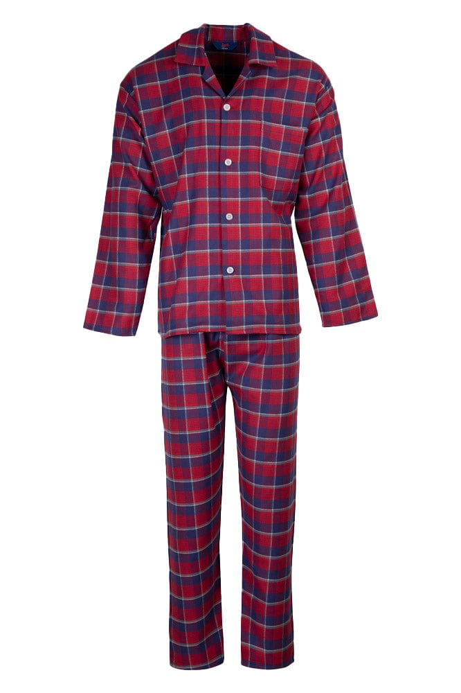 Somax Red/Navy Check Brushed Cotton Pyjamas