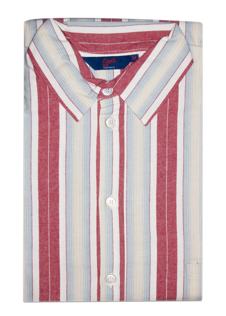 Somax Red Stripe Cotton Flannelette Nightshirt