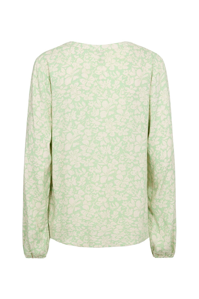 Soya Concept Adisa Floral Print Blouse - Bright Green Combi