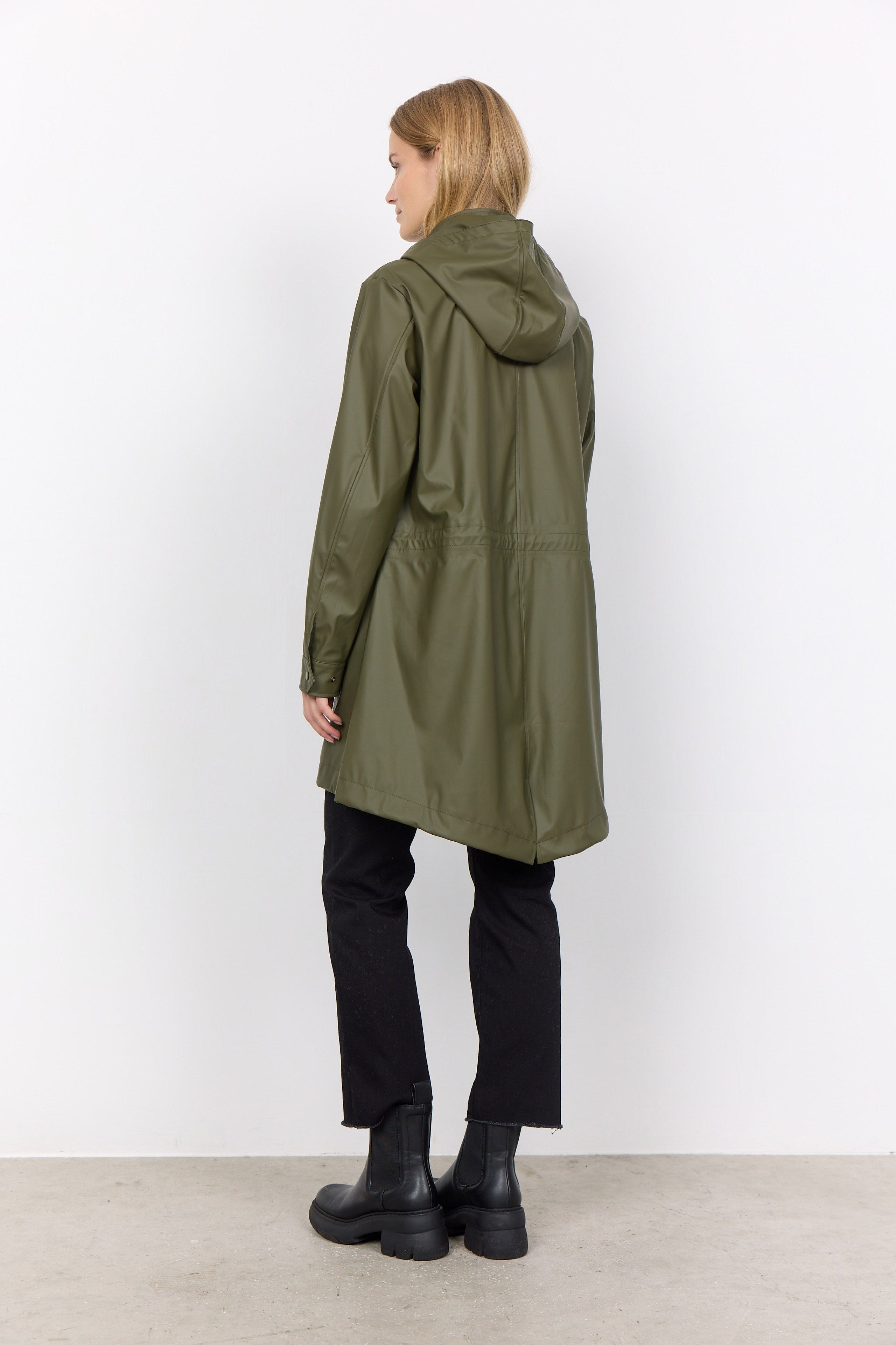 Soya Concept Alexa PU Rain Jacket - Olive