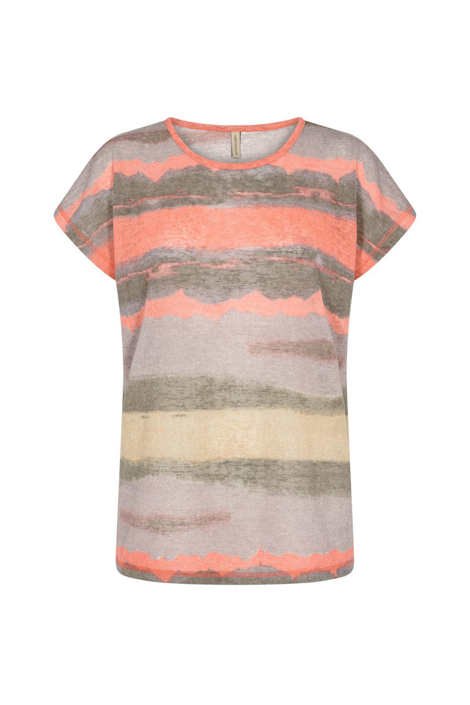 Soya Concept Aretha T-Shirt - Coral Haze Combi