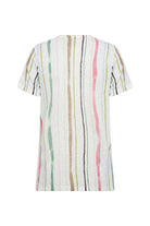 Soya Concept Aretha V-Neck T-Shirt - Frosty Spruce Combi