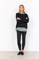 Soya Concept Banu 2 in 1 Shirt Sweatshirt - Black Combi