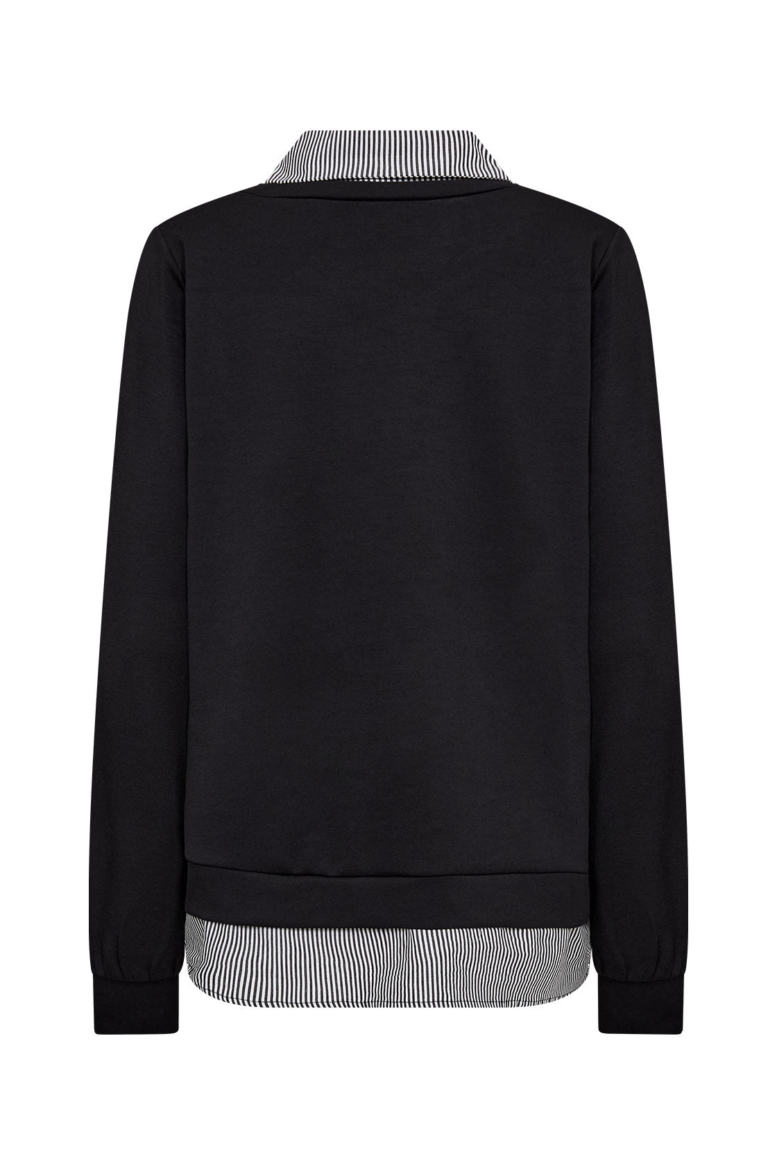 Soya Concept Banu 2 in 1 Shirt Sweatshirt - Black Combi