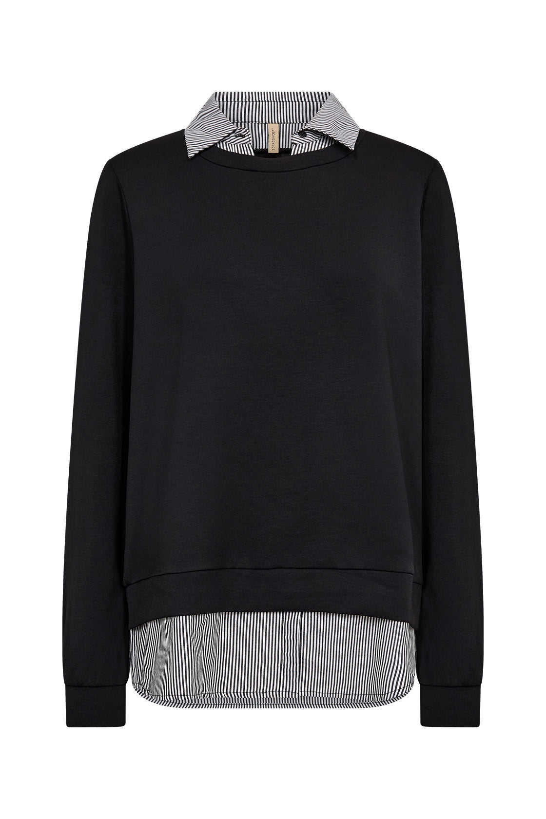 Soya Concept Banu 2 in 1 Shirt Sweatshirt - Black Combi