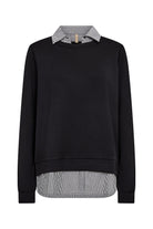 Soya Concept Banu 2 in 1 Shirt Sweatshirt - Black Combi